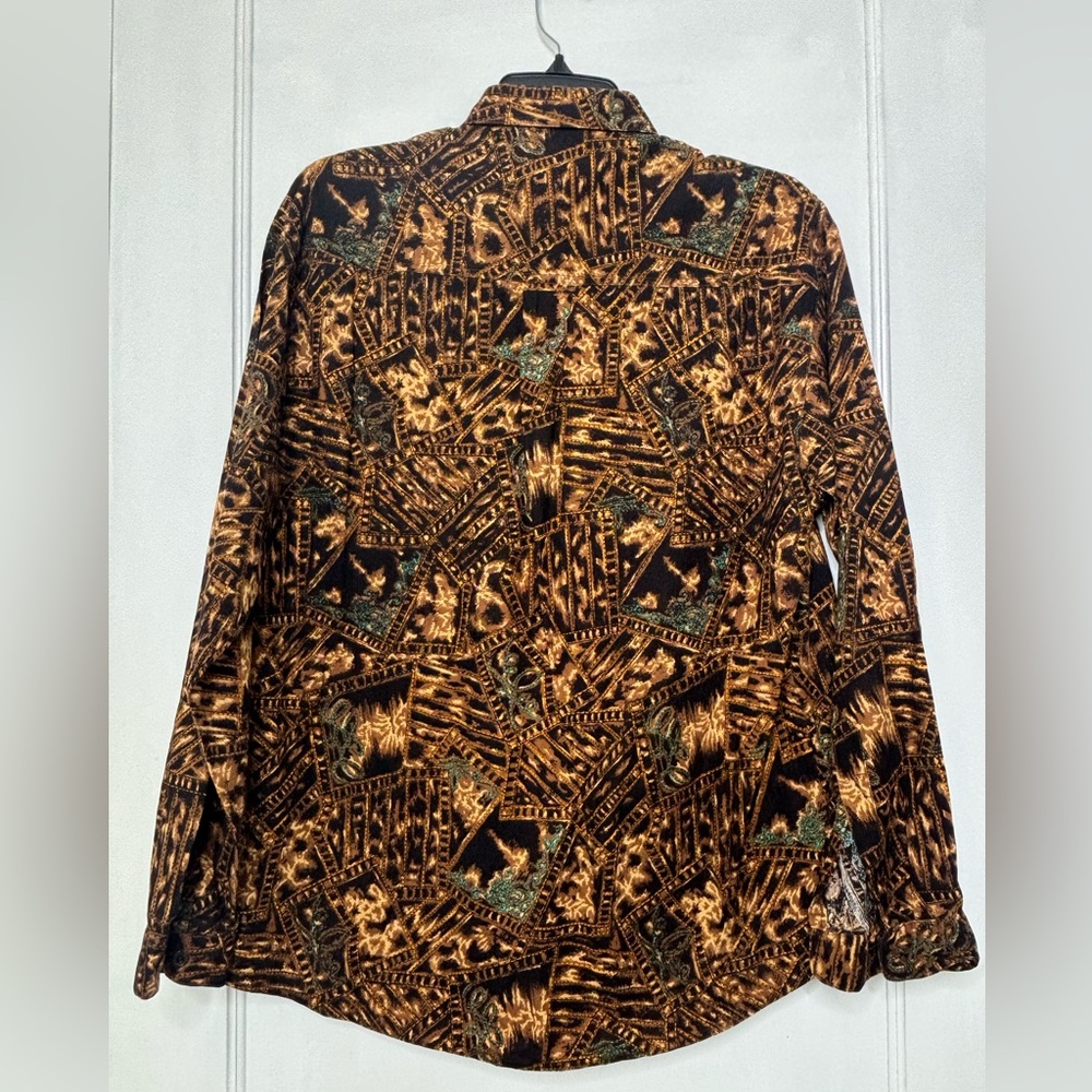 Vtg Patterned Button Down Shirt - image 2